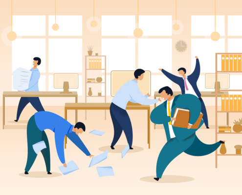 Ilustrasi Kerja Keras di Dunia